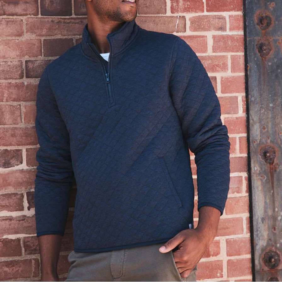 Men's Corbet Quarter Zip Pullover In Navy